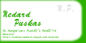 medard puskas business card